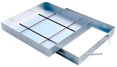 Firend Aluminium Schachtabdeckung 1000x1000mm, Höhe 80mm, Gullideckel EN124 A15, Begehbar, A15 = 1,5T, Gehwege, Fußgängerzonen