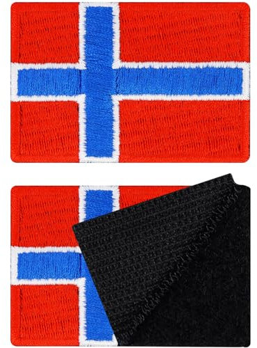 Patches Klett Norwegen | Klett Patch Norway hook and loop Patch Velkro, Klett Patch, Militär Patch mit Klettverschluss Tactical Morale Patches mit Klett | 40x60mm