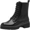 MARCO TOZZI Damen Stiefeletten zum Schnüren mit Blockabsatz mit Reißverschluss, Schwarz (Black Patent), 40 EU
