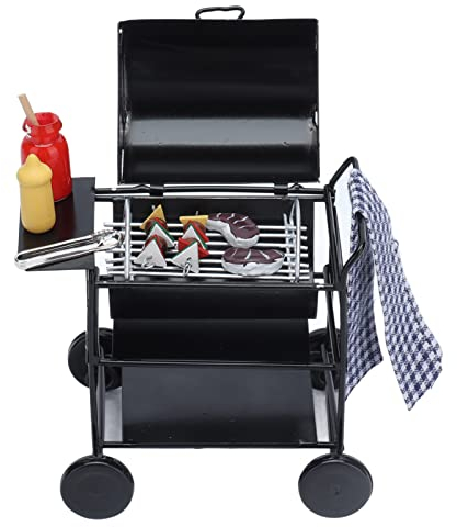 1:12 Miniatur-BBQ-Grill-Set, Exquisites, Schönes, Lebendiges Puppenhaus-Küchenmöbel-Modell-Zubehör für DIY-Dekoration