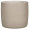 SCHEURICH Set of 2 Solido Taupe Stone Ceramic Pots – 8.3 Barrel-Shaped Indoor Planters – Durable&UV-Resistant - for Houseplants, Herbs & Greenery – Modern Decorative Design – Made in Germany – 1.5 gl