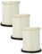vhbw 3x Staubsaugerfilter kompatibel mit Arnica Hydra Rain Staubsauger, Waschsauger, Wasserstaubsauger - HEPA Filter