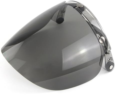 YBRAVO Motorrad Windabweiser Windschild Offenes Helmvisier, Motorradhelm, Blasenlinse, 3-Snap-Blase, Windschutzvisier, Anti-UV-Schild, Visier, Helmzubehör