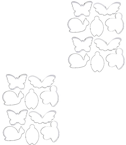 Cabilock 4 Ensembles 10 Pièces Emporte-pièces Animaux Mignons Emporte-pièces Donut Emporte-pièces 3d Animaux De La Jungle Moules à Bonbons Au Chocolat Glace Acier Inoxydable Petits Outils