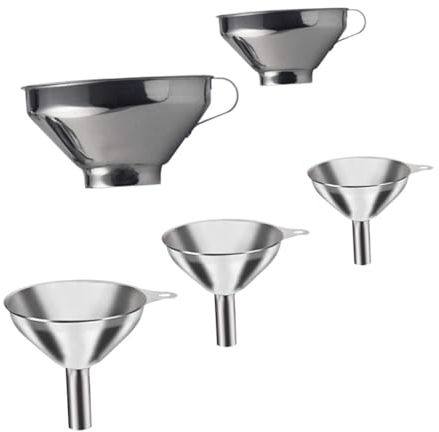 TOPBATHY 10 Pezzi imbuto per marmellata mini vasetti di marmellata kit inscatolamento portatile colmar piccoli imbuti trasferimento di imbuti per marmellata multiuso distributore Metallo