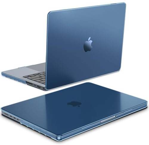 FINTIE Custodia Compatibile con MacBook Pro 14 (2024-2021) M4 M3 M2 M1 Pro/Max - Sottile Cover Rigida Opaca Trasparente Anti-Impronte Case, Mezzanotte