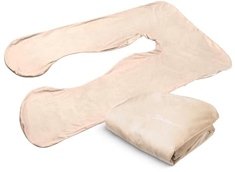 MAKOSAS Waschbarer Bambus Kissenbezug – Pillow Cover für Seitenschläferkissen, Komfortkissen für Erwachsene, Stillkissen und seitenschläferkissen Schwangerschaft- Atmungsaktiv Pillow Case | Pfirsich