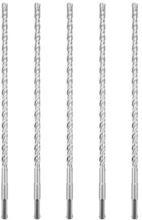 hsawbit Lot de 5 forets à maçonnerie avec tige SDS Plus, 10 mm x 310 mm, pointe en carbure de tungstène pour béton, brique, murs de ciment, pierre