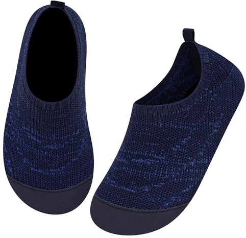 Kyopp Hausschuhe Kinder Turnschläppchen Mädchen Schläppchen Jungen Leichte | Rutschfest Pantoffeln, Atmungsaktiv Barfussschuhe, Barfuß Hausschuhe Kinder, Weich Unisex Slippers, Sommer/Winter