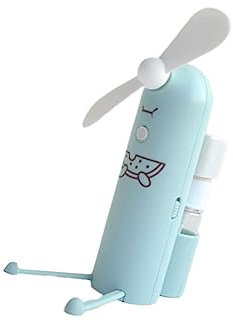 OFFSCH Mini Ventilatore Ricaricabile Con Getto Dacqua Ventilatore Usb A Forma Di Cartone Animato Ventilatore A Nebbia Fredda Ideale Per Viaggi Piscina Campeggio