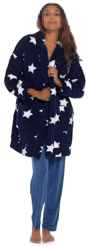 A2Z Ladies Foxbury Sherpa Fleece Dressing Gown Plush Winter Housecoat Robes | Plush Lightweight Loungewear Robe for Everyday Comfort Ladies Sizes 8 to 22