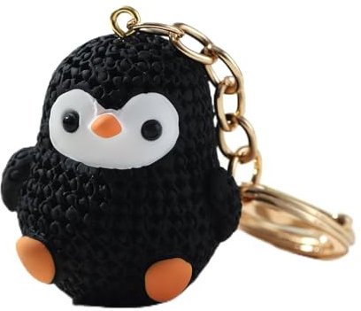 Pinguin Geschenk - Süßer Schlüsselanhänger Aus Kunstharz für Freunde, Kinder, Auto und Rucksack