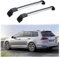 FQYZJDCZ Dachgepäckträger Querträger für VW Golf 2021-2023, Auto Dachgepäckträger Querträger Dachreling Schienen Träger Halter Zubehör,C-Silver Black