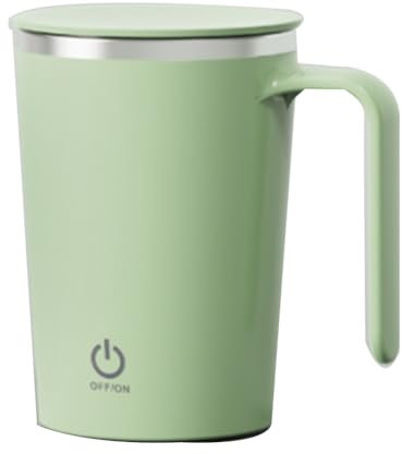 Quystetes Self Stirring Coffee Mug Rechargeable Automatic Magnetic Mixing Cup,400Ml Electric Mixing Cup Auto Mixer Cup Green
