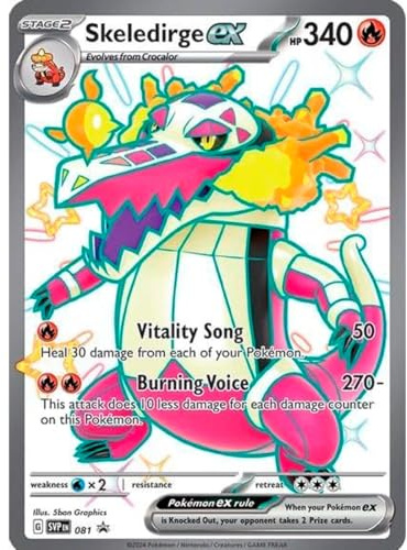Riesige Pokemon-Karten, Promo, GX, VMAX, EX, Vstar oder V, Jumbo-Karte, XXL, Pokémon-Werbebox, offizielle Karte, englische Sprache (Skeledirge EX)