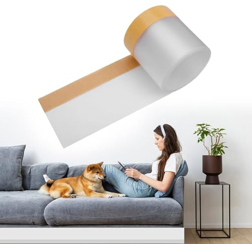 GeluEla Spielzeugblocker Für Möbel, Unter Couch Blocker, 3m Untercouch-Blocker, Verstellbare Unterbett-Blocker für Haustier, Couch-Stoßfänger für Unter Couch, Teppich, Möbelspaltblocker (Weiß)