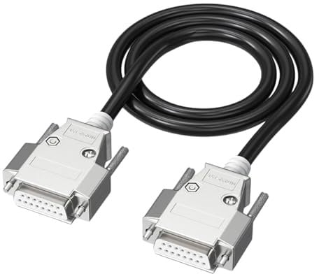 ULIJTH Cable de datos paralelo DB15 de 26 AWG macho a hembra/macho a macho/hembra a hembra, cable de extensión blindado