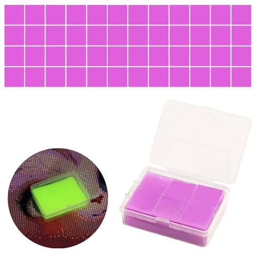 CXINLky 48 Stück Diamond Art Painting Wachs, DIY Quadrat Diamant Painting Zubehör, Diamond Art Painting Zubehör Wachs für Stift -02-Lila