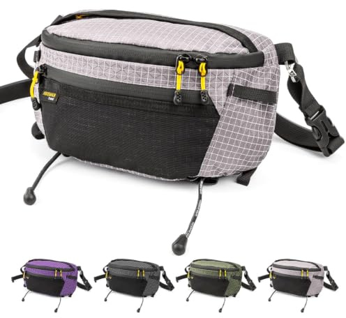 Bauchtasche Gürteltasch für Maximalen Stauraum - Ultraleichte Sport Hüfttasche,Wasserdicht Nylon Fanny Tasche für Outdoor Reisen Sport Wandern Joggen Hundespaziergänge (Grau)