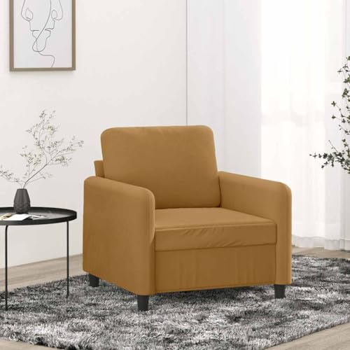 Frdhee Küchensofa Bettsofa,Sessel Braun 60 cm Samt,Relaxsofa für Wohnzimmer,Schlafzimmer,Büro,Apartment