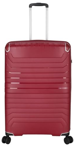 Von Cronshagen Reisetrolley Halvar| Stabiler Koffer in verschiedenen Größen | Hartschalenkoffer aus stabilem Material | mit TSA Zahlenschloss | Reisekoffer (Wine, L - großer Koffer)