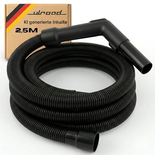 ULROAD 2,5m Staubsaugerschlauch passend für Hilti VC TDA-VC, VC 20L-X, VC 20M-X, VC 20-U, VC 40L-X, VC 40M-X, VC 40-U, VC 60-U mit 58 mm Anschluss und 35mm Griff