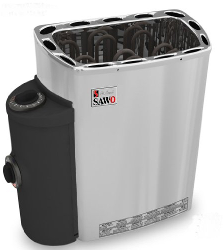 Well Solutions Saunaofen 3,6KW 230V Sauna Ofen mit seitliche Steuerung (links oder rechts) u...