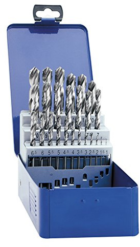 EXACT Eventus 32004 EX32004 25-teiliges Erdungsspiralbohrer-Set 1–13 mm (A214215), Grau