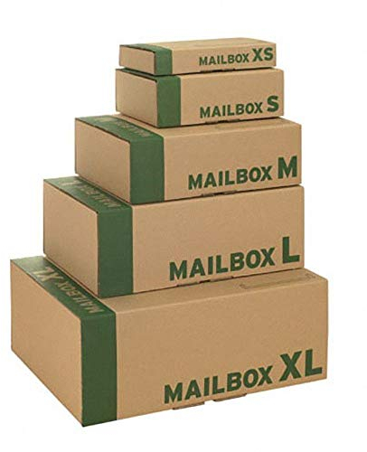 PROGRESS Post-Versandkarton MAILBOX XL, mit Steckverschluss, 460x333x174mm, braun, für C3, 20 Stück