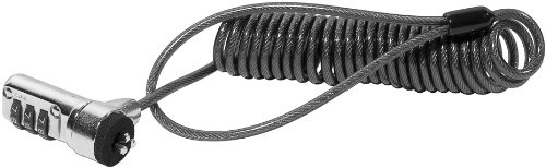 Dacomex 914095 1.8 m Black Cable Lock – Anti-Theft Cables (Black, Combination Lock, Registration by Combination/Keyword, 1.8 m, 3.6 mm)