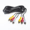 POPPSTAR Audio/Video Kabel 3x Cinch auf 3x Cinch AV/TV Camcorder Digitalkamera VHS Rekorder 1,8m schwarz