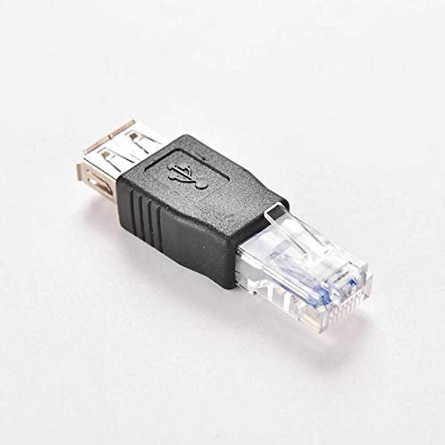 superior ZRL® PC Crystal Head RJ45 mâle à USB 2.0 AF Une Femelle connecteur Adaptateur pour Ordinateur Portable LAN réseau câble Ethernet convertisseur Transverter Plug