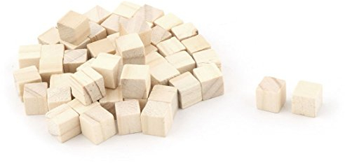 Pack of 250 Wooden Cubes - Small Wooden Dice Blank (10 mm) Natural Pine Blank Wooden Cube - Game Stones and Dice for Crafts, DIY Stamps, Puzzle & Number Wooden Blocks Building Blocks