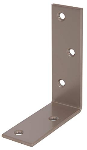 Alberts 300272 DURAVIS® Balkenwinkel | ungleichschenklig | perlbeige duplexbeschichtet RAL 1035 | Größe 75 x 100 x 30 mm