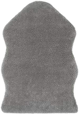 andiamo Teppich Lambskin - Kunstfell - flauschiger Teppich Schlafzimmer - geeignet als Bettvorleger Schlafzimmer oder als Fellteppich Wohnzimmer - Lammfellimitat pflegeleicht 55 x 80 cm taupe