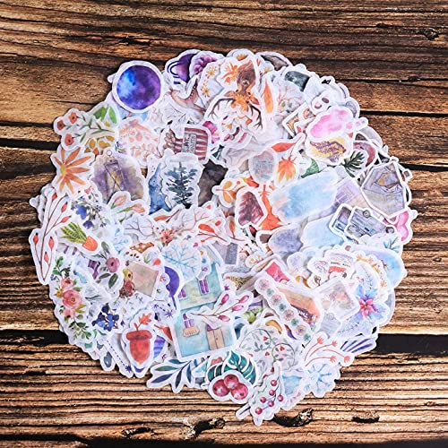Fancico Washi Sticker Pack, 10 Blatt (400 Stück) Pflanze | Blume | Vintage | Botanisch |Scrapbooking Aufkleber für Umschlag, Scrapbook, Etikettentagebuch, Journal Cute Planners Aufkleber…