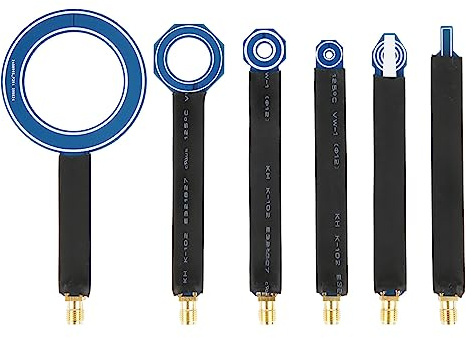 SALUTUYA Satz mit 6 Nahfeld-Magnetfeldsonden EMC EMI EMI-Nahfeldsonden, Anschluss an Spektrumanalysator, Zubehör für elektronische Bauteile Strahlungstestantenne