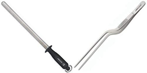 Arcos Chairas Afilador manual de cuchillos Cuerpo de Acero al Carbono recubierto + 606300 Pinza de emplatar, 200 mm