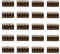 Lurrose 20pcs Metal Ribbon Ends Clamps 20mm Iron Strap Clasp Pinch Crimp Cord Fasteners Clips Beads Connector for Jewelry Craft Making DIY Bracelet Bookmark Leather