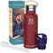 LG Luxury & Grace Borraccia Termica in Acciaio Inox 500 ml. Bottiglia d'Acqua Sportiva con Cannuccia. Borsa Portabile in Neoprene. Thermos Sottovuoto per Caldo e Freddo. Senza Perdite & BPA Free.