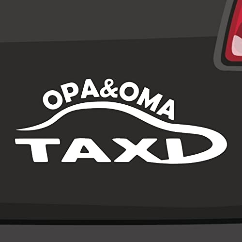 Oma&Opa Taxi Aufkleber -6 Größen 21 Farben- Spruch Führerschein Lustig Opa Oma
