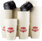 100 vasos desechables con tapa para café con leche para llevar/take away(255 ml - 9 oz), té o bebidas calientes o frías
