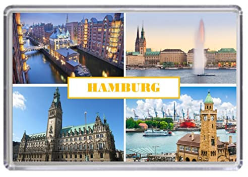 Hamburg Germany Souvenir Acrylic Fridge Magnet (Standard: 70x45mm)