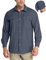 33,000ft Men's Long Sleeve Shirts UV Protection Safari Button-Down Shirt Breathable Wicking Quick Drying Outdoor Top with Pockets for Hiking Fishing Golfing,Dark Navy M