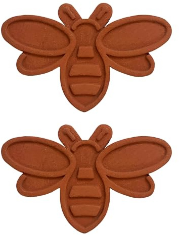 Fox Run Terracotta Brown Sugar Keeper and Saver, Bee, Set of 2 | Keep Brown Sugar Soft & Fresh For Longer | Baking Gadget & Gift | Terracotta Brown Sugar Keeper & Softener | Save Baked Goods