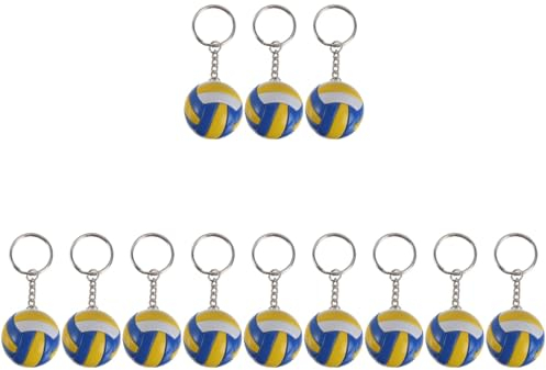 BESPORTBLE 12 Stück Volleyball-Schlüsselanhänger Teenager-Mädchen Geburtstagsgeschenke Natacion Accesorios Mini-Sportbälle Volleyball-Schlüsselanhänger Volleyball-Geschenk