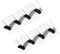 Amosfun 2pcs Punch Hanging Hooks Organizer Rack Piano Keyboard Design for Coats Hats Keys Easy Install Storage for Bathroom Bedroom Living Room