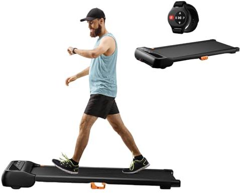 KOMFOTTEU Tapis de Marche Électrique, avec Télécommande & Écran Tactile LED, Tapis Roulant, Vitesse Réglable, Tapis de Course avec Amortisseurs de Chocs, 2 Modes, idéal pour Maison, Noir