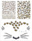 Pack of 3 Leopard Print Foil Stamping Tattoo Stickers, Face Tattoo Stickers, Leopard Print Nail Art Stickers, Makeup Stickers for Party, Carnival and Halloween