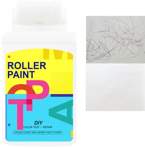 Wall Repair Brush Set - Rolling Paste Applicator, Small Brush, Patching Tool, Refinish Paint, White Touch Up - Roller Included
